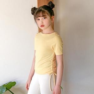  요가피기 YP40221 셔링 디테일 숏 슬리브 체리블로썸  유아동 종합쇼핑몰