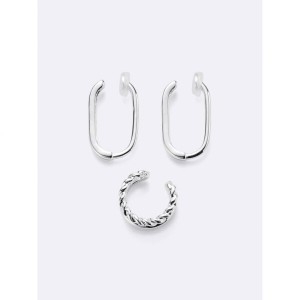 GU 지유 렉탱글 후프 논홀 귀걸이 2P 357729