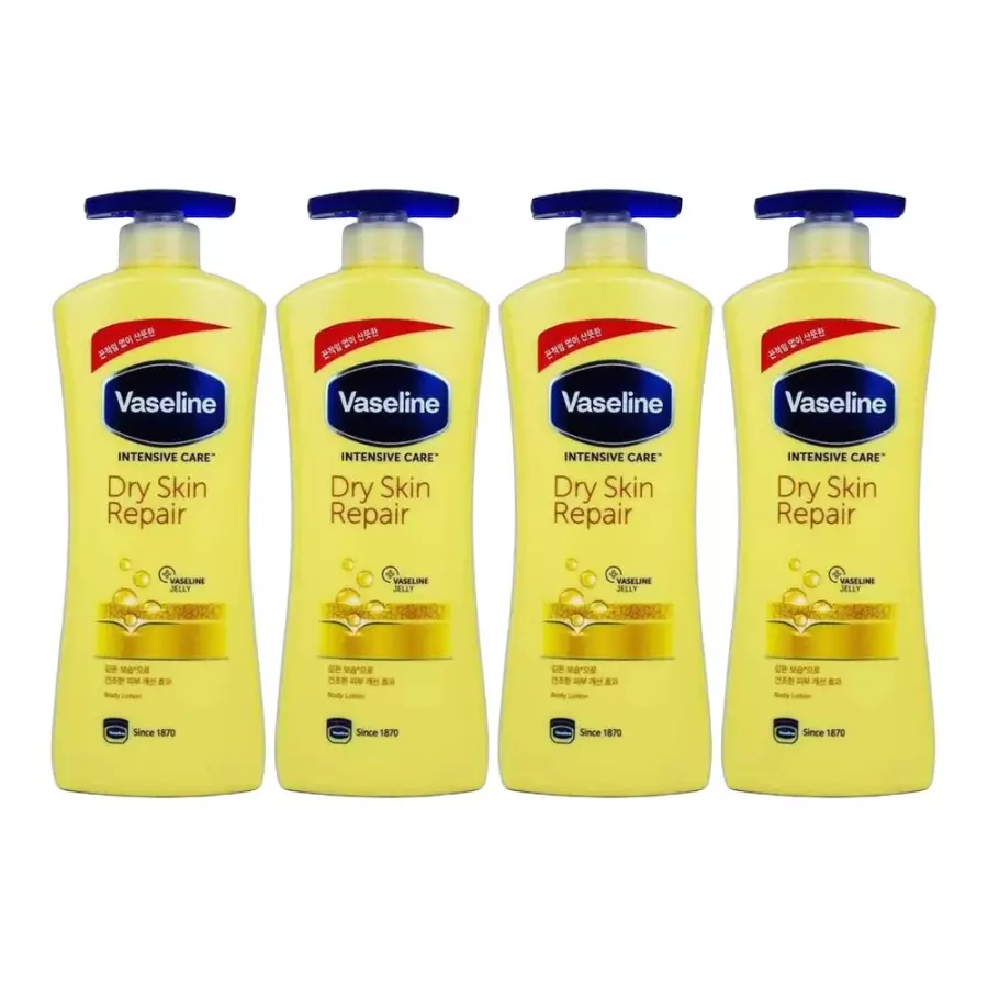 바세린 인텐시브 케어 드라이 스킨 리페어 바디로션 600ml (4개)_이미지