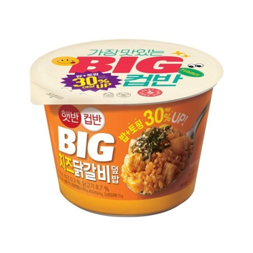 CJ제일제당 햇반 컵반 BIG 치즈 닭갈비 덮밥 313g (1개)