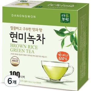 다농원 현미녹차 티백 1.3g 100티백 (6개)_이미지