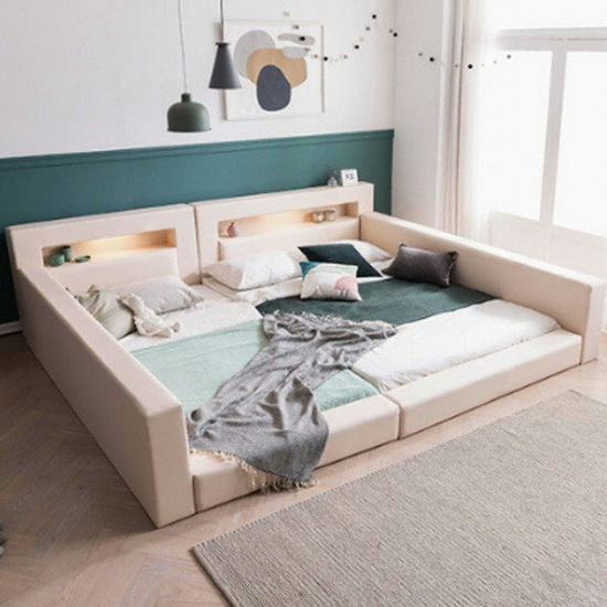 삼익가구 렉스 가드형 LED 패밀리침대 SS+Q (시리우스65T케미컬폼독립)_이미지