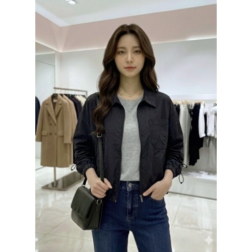 스위트숲 셔츠형 밑단 끈조절 점퍼 SC4UJ9ZA_이미지