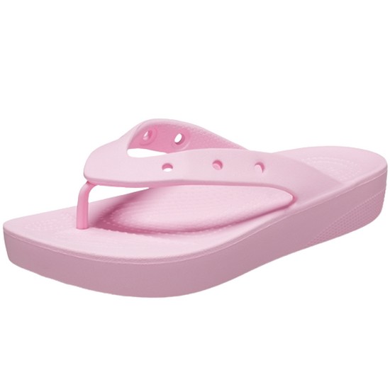 크록스 여성 클래식 플랫폼 플립_207714-6S0