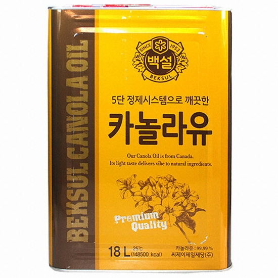 백설 카놀라유 18L (1개)_이미지