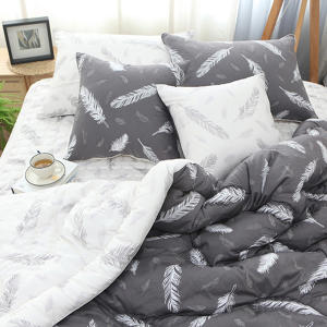 이블랑 모달 차렵이불 모달코지 크림챠콜 (슈퍼싱글 SS)_이미지