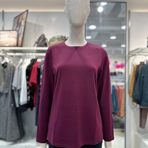 크로커다일 레이디 솔리드 라운드 이너 티셔츠_CLDWUW901