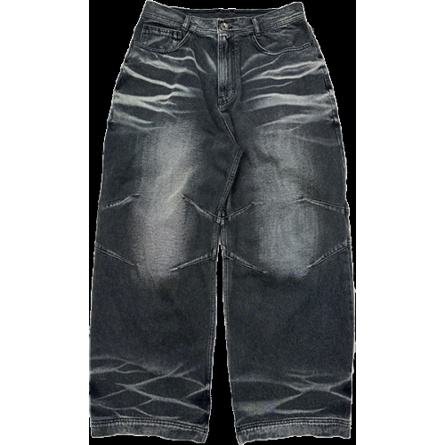 보스 BLR EM ED WAVEWASHING WIDEDENIM PANTS BLUE BLR2D06PT03_이미지