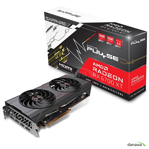 SAPPHIRE 라데온 RX 6700 XT PULSE OC D6 12GB Dual-X