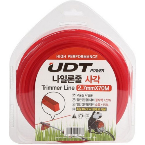 UDT  나일론줄 사각형 2.7mm (70m)