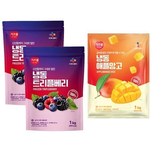 냉동 트리플베리 1kg 2개 + 애플망고 1kg