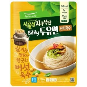 풀무원 식물성지구식단 silky 두유면 잔치국수 374.4g (1개)_이미지