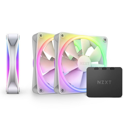 NZXT F120 RGB DUO 해외구매 (컨트롤러/3팩, 화이트)_이미지