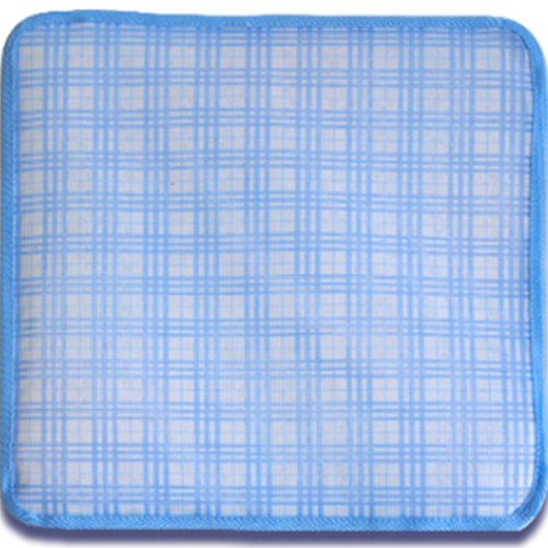 라임디자인  체크무늬 여름 통풍방석