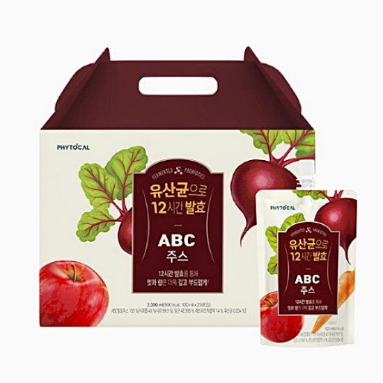 웰팜 파이토컬 유산균으로 12시간 발효 ABC주스 100ml (60개)
