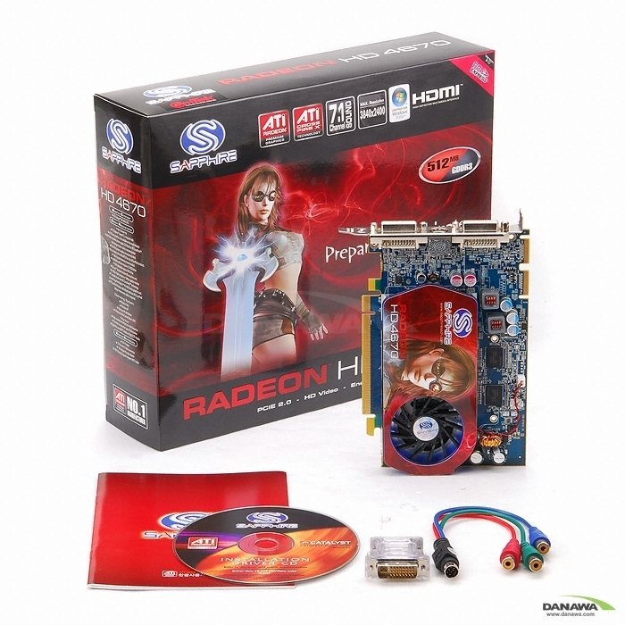 SAPPHIRE �󵥿� HD 4670 DDR3 512MB �̿���