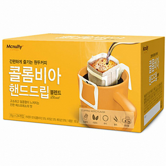한국맥널티 콜롬비아 핸드드립 블렌드 24T이미지입니다. 누르면 해당 게시물로 새창이동합니다.
