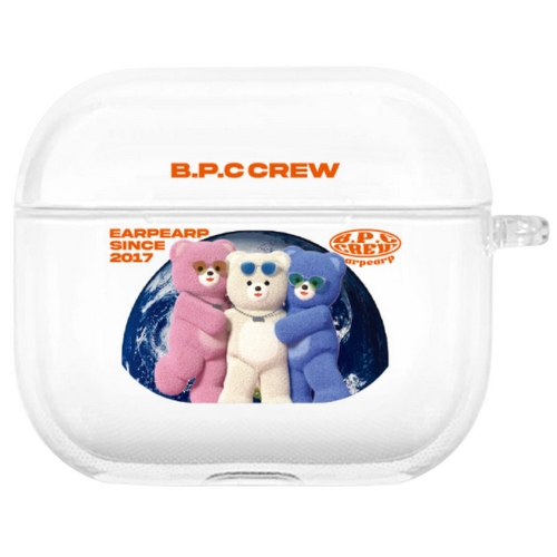 어프어프 에어팟3 SAVE EARTH BPC CREW 클리어 케이스