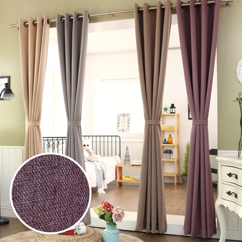 까르데코 린넨룩모카 호텔식 긴창 암막커튼