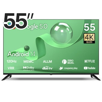 <b>더함</b> 치크 AMG 스마트 55 QLED 120HZ 돌비 AI 구글 5.0