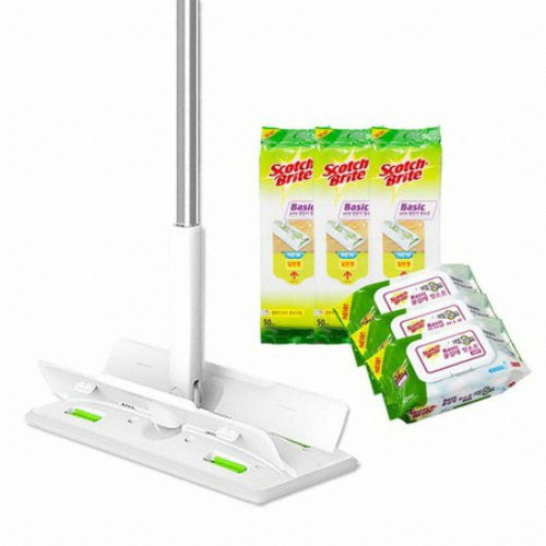 3M 스카치브라이트 ㅤ올터치 더블액션 막대걸레 표준형 (+정전기150매, 물걸레90매)_이미지