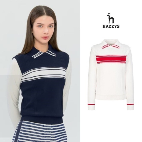 골프 HWSW6A212 여성 저지소매 윙카라 스웨터