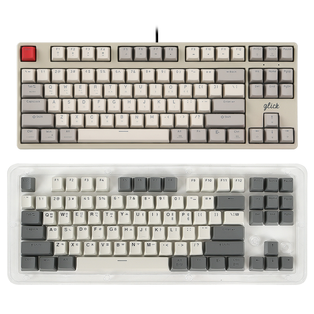 슈퍼히어로 SPK87 유선 기계식 게이밍 + 레트로 PBT 염료 승화 키캡