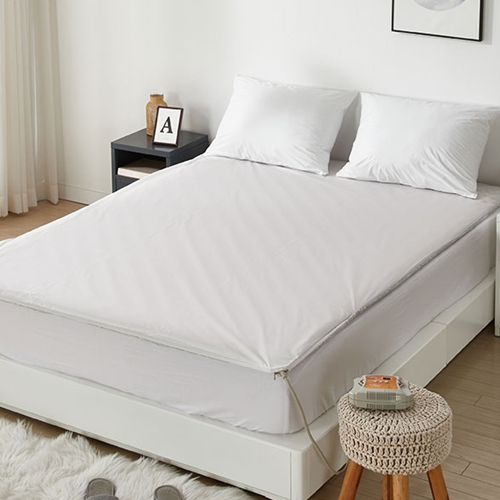 쇼핑스토리엔 르헤브 벨리 화이트 방수 온수매트 커버 (퀸, 150x200cm)