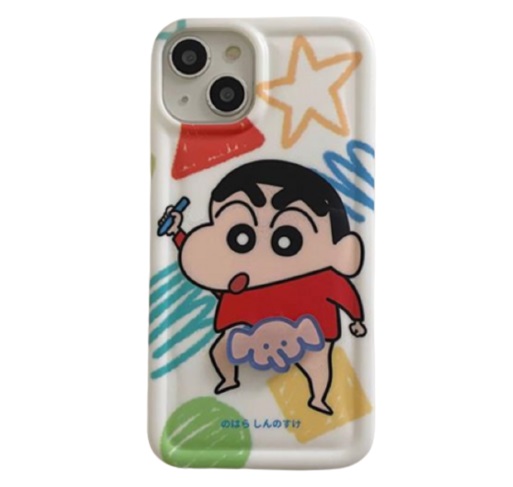유니커블 아이폰14 프로 개구쟁이 소년 미니 스피너 케이스 (짱구)_이미지