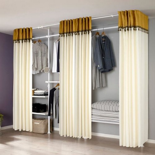 뉴드레스룸 5폴 밀폐 타공 이불선반형 행거