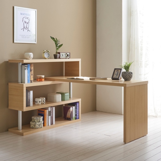 라샘 고다 대형 3단 책장 책상세트 (1600x550)_이미지