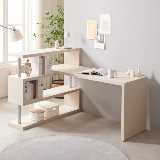 라샘 고다 대형 3단 책장 책상세트 (1600x550)_이미지