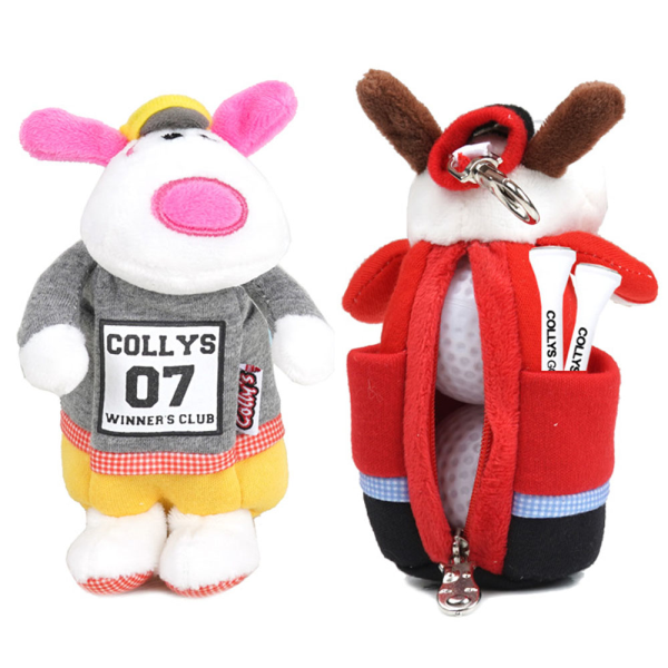 럭키세븐 쁘띠독 투볼골프공주머니