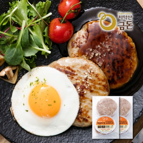 치악산금돈 엔젤쿡 건강담은 강원도 치악산 금돈 떡갈비맛 스테이크 세트