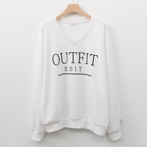 아이우먼 아웃핏패치루즈맨투맨 POK263M312 빅사이즈