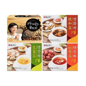 담터 호두아몬드율무차15T+쌍화차15T+생강차15T+대추차15T 전통차 우리차 손님접대_이미지