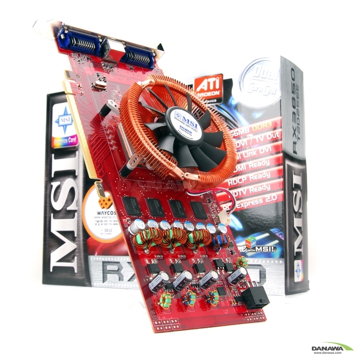 MSI �󵥿� HD 3850 RX3850-T2D256E OC 256MB VF9
