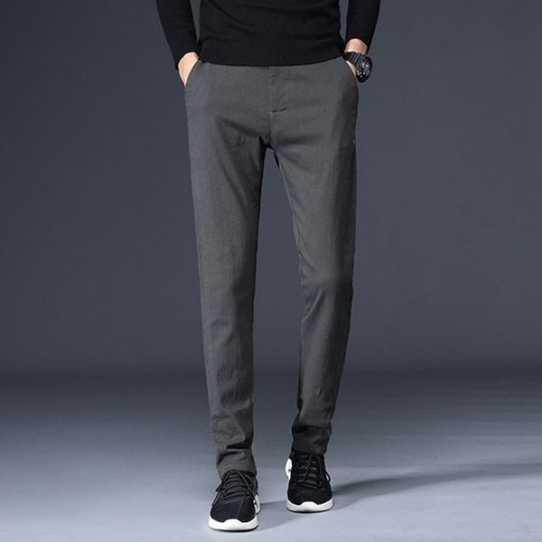 남성 데일리 베이직 깔끔 일자 면 바지 WBC1F25_이미지