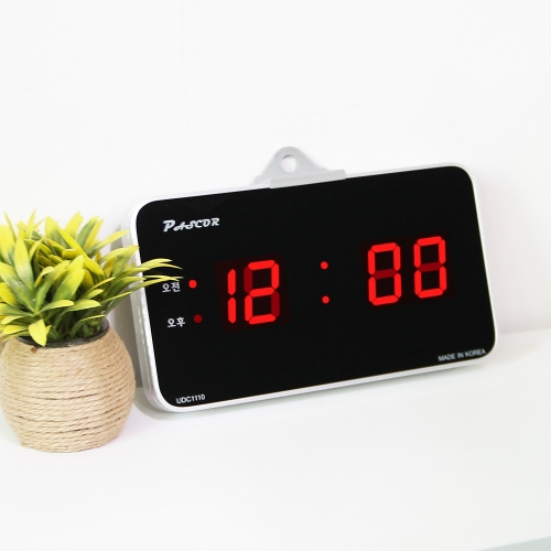 바이오메이트 하이아트 무소음 LED 디지털 벽시계 HYD-315R 시분/탁상겸용