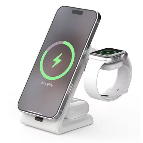 스카이랩 스카이 필 Qi2 3in1 15W 맥세이프 무선충전기 SKY-W60Q (갤럭시/애플워치용)_이미지