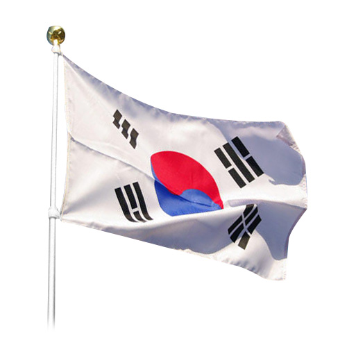 영후시스템 가자데코 회전깃대 태극기 세트 2단 접이식(YHP1200)
