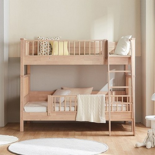 우드몽드 한샘몰 랑데부 원목 분리형 가드형 하단서랍 2층침대 (독립스프링)_이미지