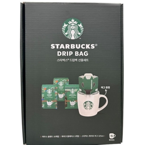 스타벅스 스타벅스 드립백 선물세트 (파이크 플레이스 25개입 + 머그잔 2개)