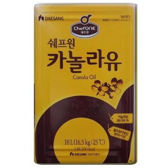 쉐프원 카놀라유 18L이미지입니다. 누르면 해당 게시물로 새창이동합니다.