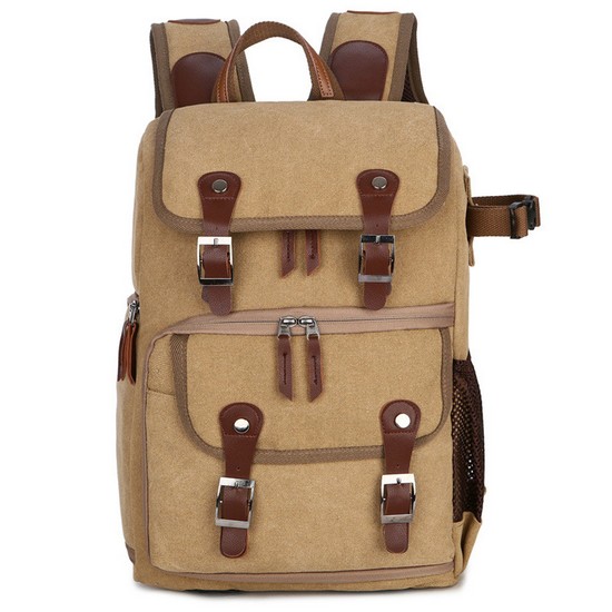 BAGnBAGs 빈티지 캔버스 카메라백팩 DS-1120 (브라운)