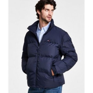 타미힐피거 남성 믹스드 미디어 푸퍼 패딩 자켓 미드나잇_10666288