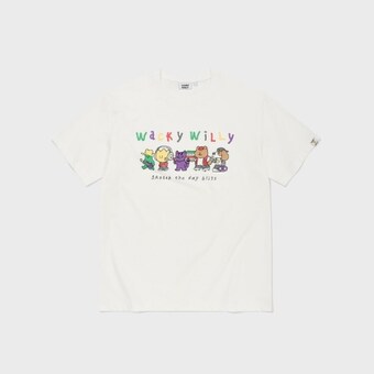 와키윌리 WACKY WILLY 키키 그래픽 반팔티셔츠 화이트 WA2602ST15WH 168697