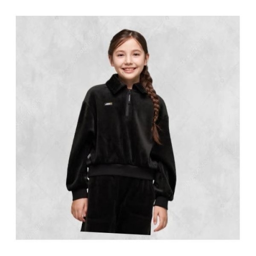 내쇼날 GEOGRAPHIC KIDS K244GSW930 코듀로이 크롭 반집업 맨투맨 CARBONBLACK 244686 FE4442.._이미지