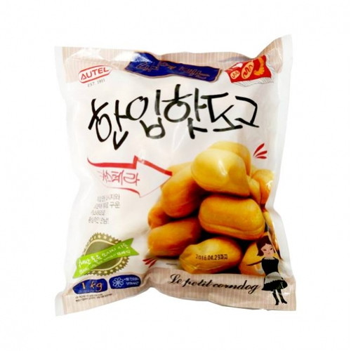 오뗄 카스테라 한입 핫도그 1kg (2개)_이미지