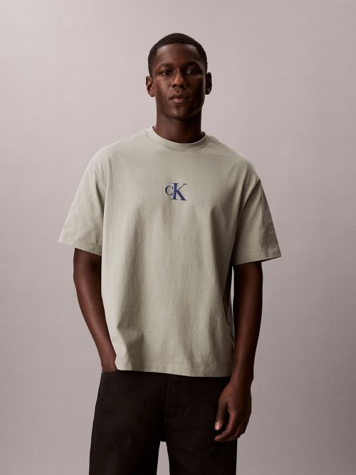 보스 CALVIN KLEIN JEANS CK 릴렉스드핏 16S 저지 엠 드 모노로고 반팔 티셔츠 4RF855G PEZ 4RF85..